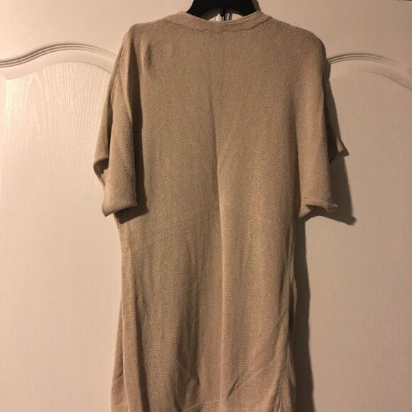 J.Jill dark khaki silk blend knit open sweater sz medium - Picture 5 of 8